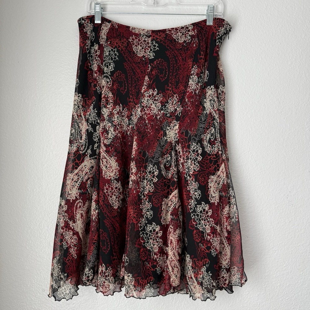 Vintage Dressbarn Whimsigoth Witchy Y2K Fairy Grunge Skirt Midi Paisley 2000s